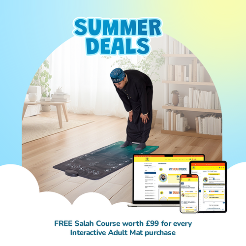 Adults & Reverts Interactive Prayer Mat (Rahma) | Learn Salah Step by Step
