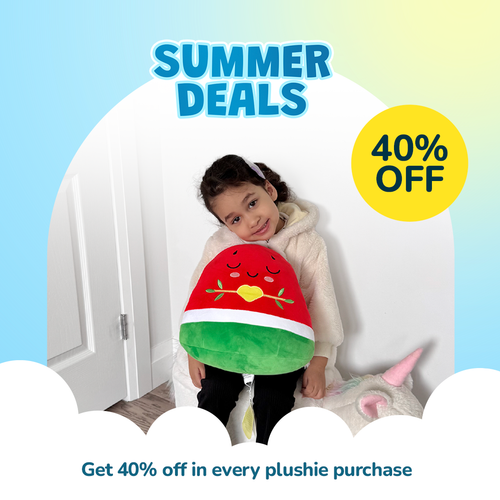 2 Watermelon Plushie - 40cm Soft Cuddly Pillow Adorable Muslim Doll [DEAL] | Ramadan & Eid Gift