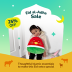 5 Watermelon Keyring Bundle - Soft Plush Adorable Fruit Muslim Doll | Ramadan & Eid Gift