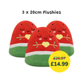 3 Watermelon Plushies -  20cm Soft Cuddly Pillow Adorable Muslim Doll [DEAL]