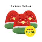 3 Watermelon Plushies -  20cm Soft Cuddly Pillow Adorable Muslim Doll [DEAL]