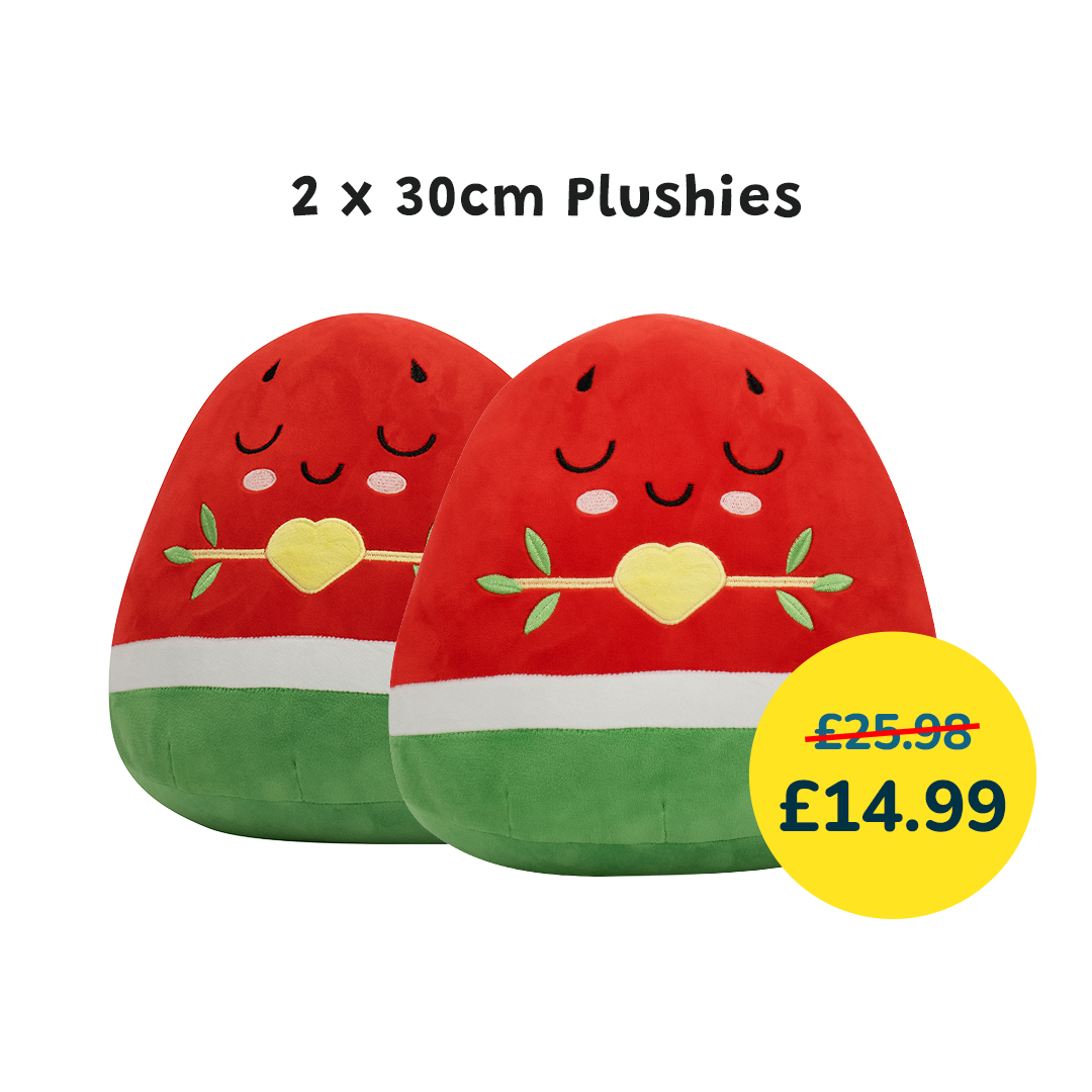 2 Watermelon Plushies - 30cm Soft Cuddly Pillow Adorable Muslim Doll [DEAL]