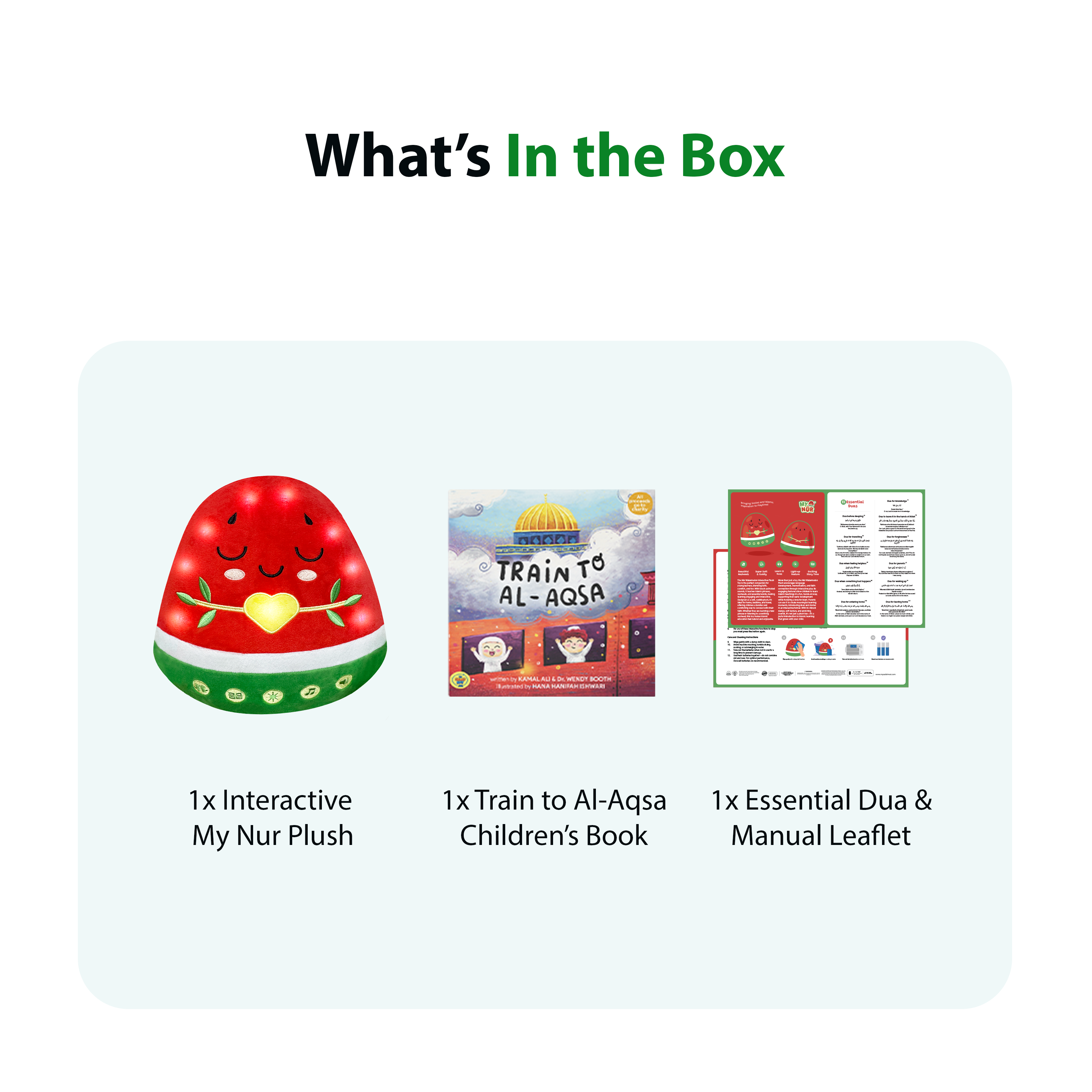Nūr Watermelon Interactive Plushie | Islamic Toys for Kids