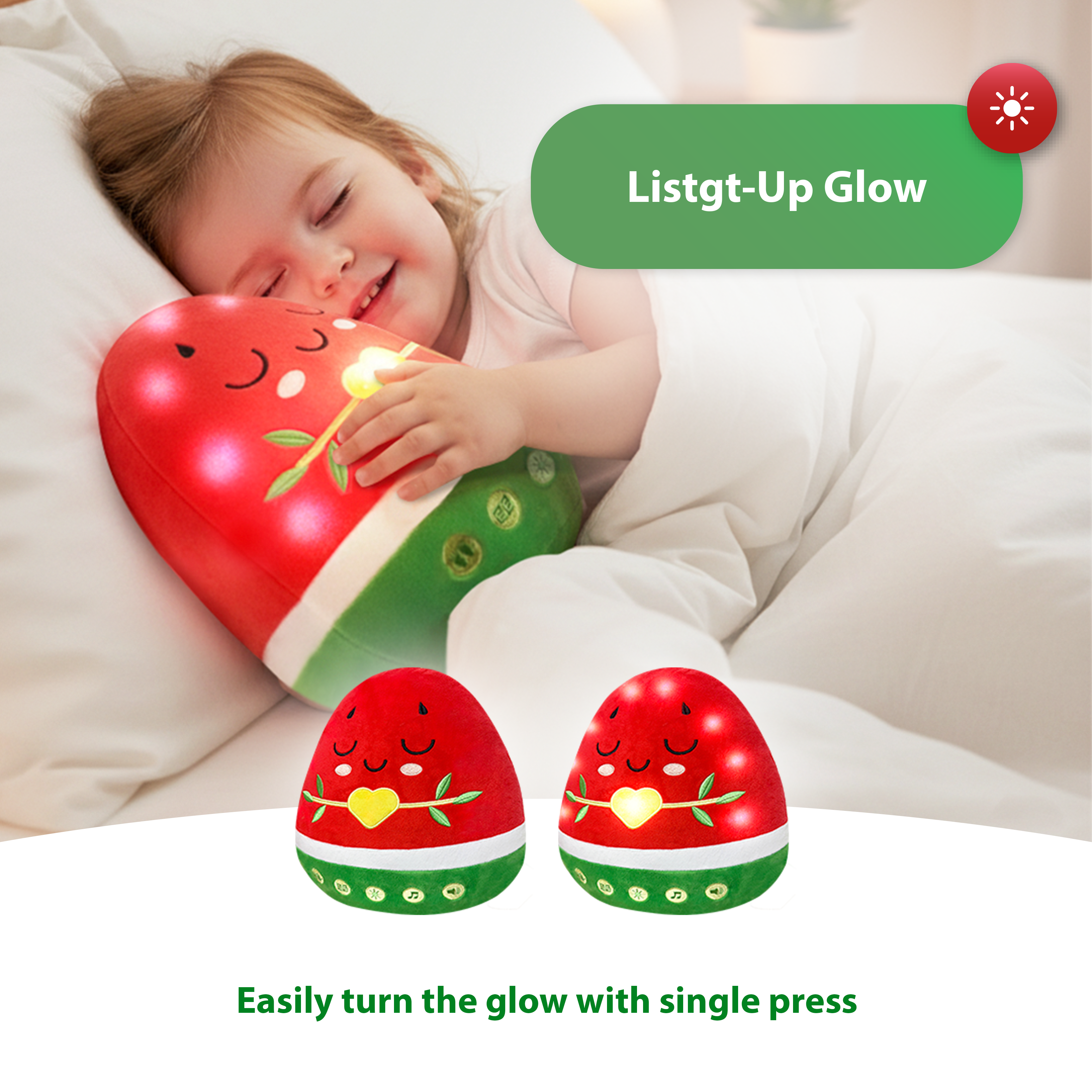 Nūr Watermelon Interactive Plushie | Islamic Toys for Kids