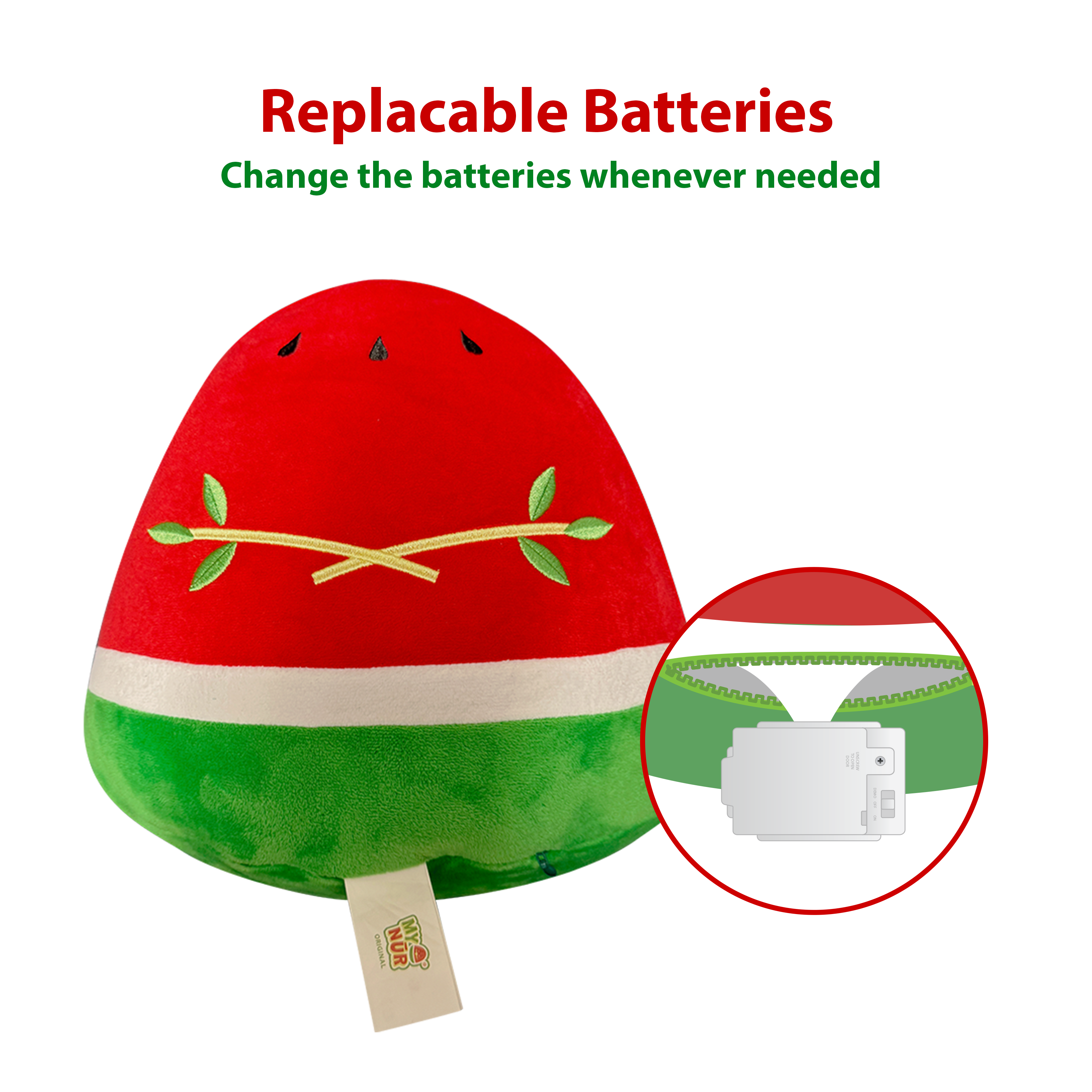 Nūr Watermelon Interactive Plushie | Islamic Toys for Kids