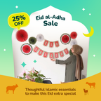White Eid Mubarak Palestine Themed Decoration Gift Set | 5 Items