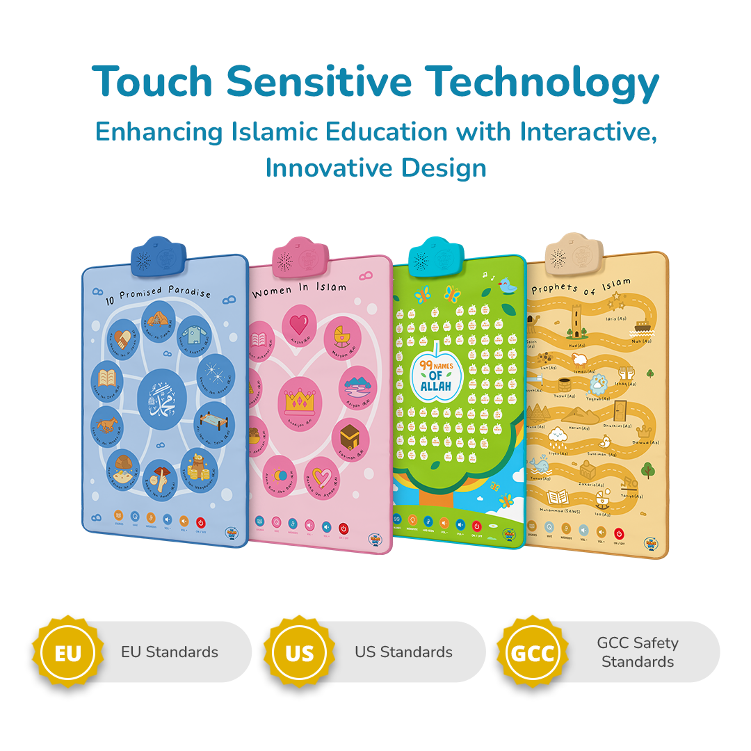 Interactive Islamic Audio Mat & Wall Arts | 4 in 1 Bundle Offer