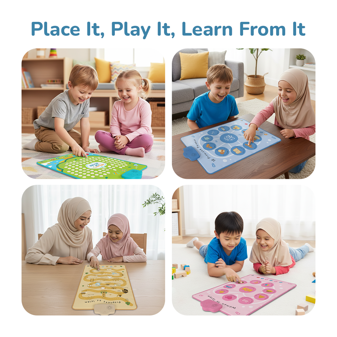 Interactive Islamic Audio Mat & Wall Arts | 4 in 1 Bundle Offer
