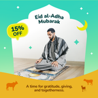 Adult Premium Padded Prayer Mat with Dome of the Rock Design | Urban Rugs UK | Ramadan & Eid Gift