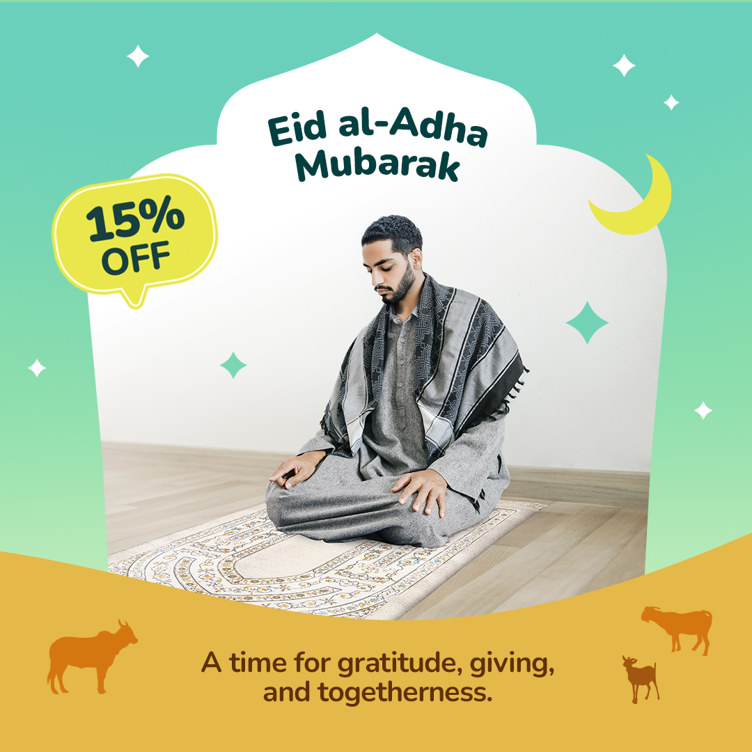Adult Premium Padded Prayer Mat with Moroccan Mosaic Design | Urban Rugs UK | Ramadan & Eid Gift