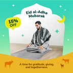 Adult Padded Prayer Mat with Luxury Coal Arch Design by Urban Rugs UK | Ramadan & Eid Gift