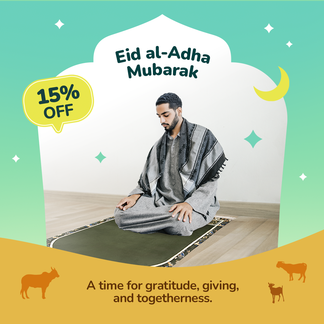 Adult Padded Prayer Mat with Madinah Rawdah Design by Urban Rugs UK | Ramadan & Eid Gift
