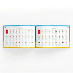 My ABC Piano booklet pages 'My First Words' and 'My First Animals' with small pictures and letters