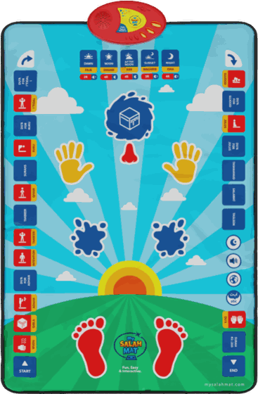Blue kids interactive prayer mat