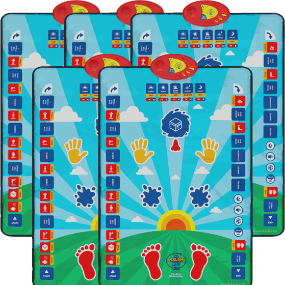 Blue kids interactive prayer mat, 5 of them