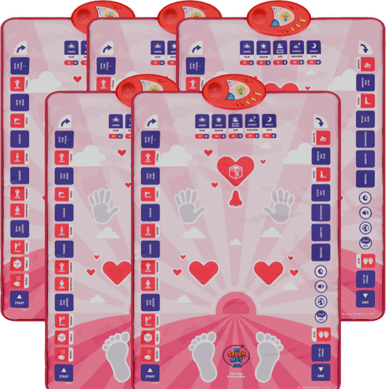 Pink kids interactive prayer mat, 5 of them