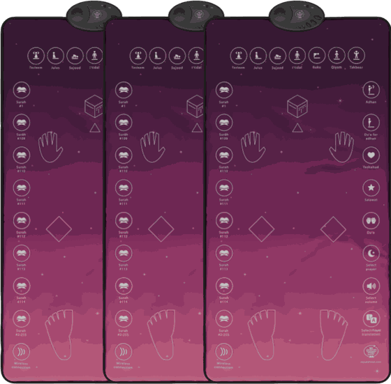 Rahma adult interactive prayer mat, 3 of them
