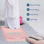 blush pink kids prayer mat   