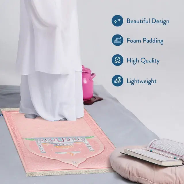 blush pink kids prayer mat   