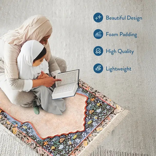 aesthetic floral prayer mat