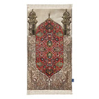 red floral prayer mat