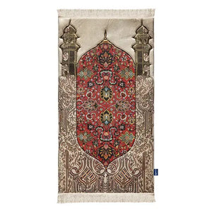 red floral prayer mat