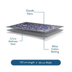 royal floral padded prayer rug