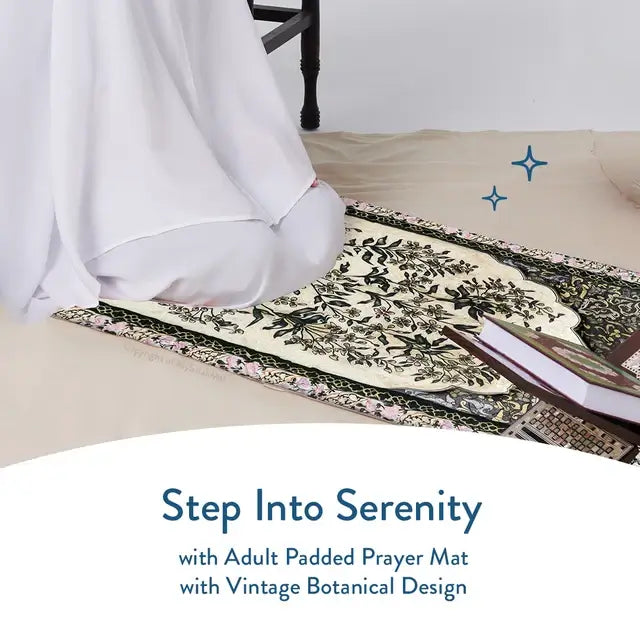 luxury vintage floral janamaz