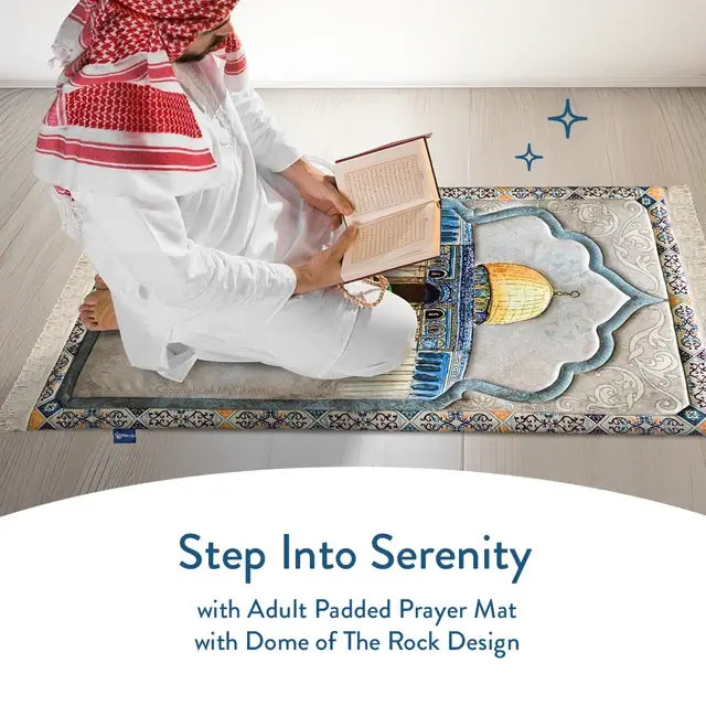 golden dome design prayer rug