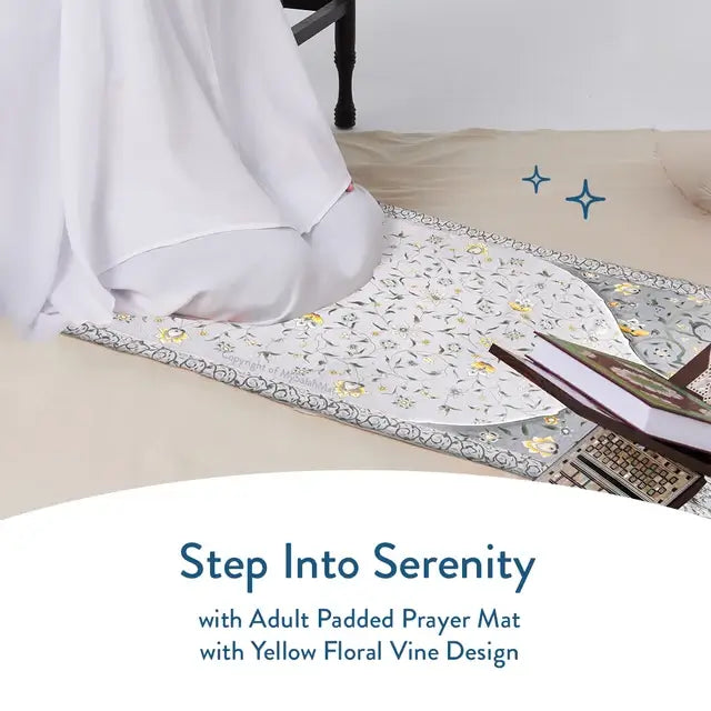 padded yellow vine sajadah