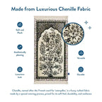 botanical design padded prayer rug