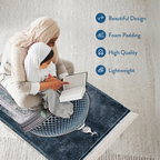 Adult Padded Prayer Mat with Crystal Dome Design by Urban Rugs UK | A beautiful Ramadan & Eid Gift for Loved Ones