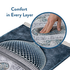 Adult Padded Prayer Mat with Crystal Dome Design by Urban Rugs UK | A beautiful Ramadan & Eid Gift for Loved Ones