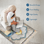 Adult Premium Padded Prayer Mat with Dome of the Rock Design | Urban Rugs UK | Ramadan & Eid Gift