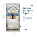 Adult Premium Padded Prayer Mat with Dome of the Rock Design | Urban Rugs UK | Ramadan & Eid Gift