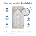 yellow floral cushioned janamaz