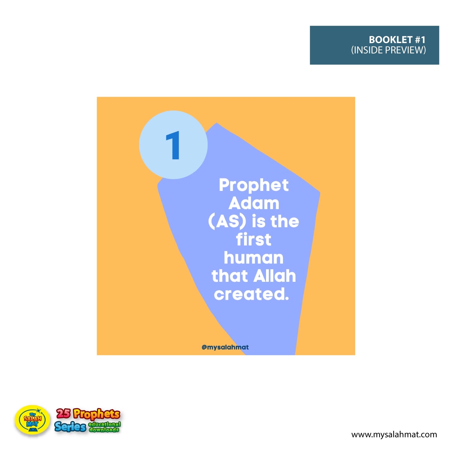 Prophets Educational Series, Learn about Islam, Educational PDF, Colourful download, Islam Homeschool