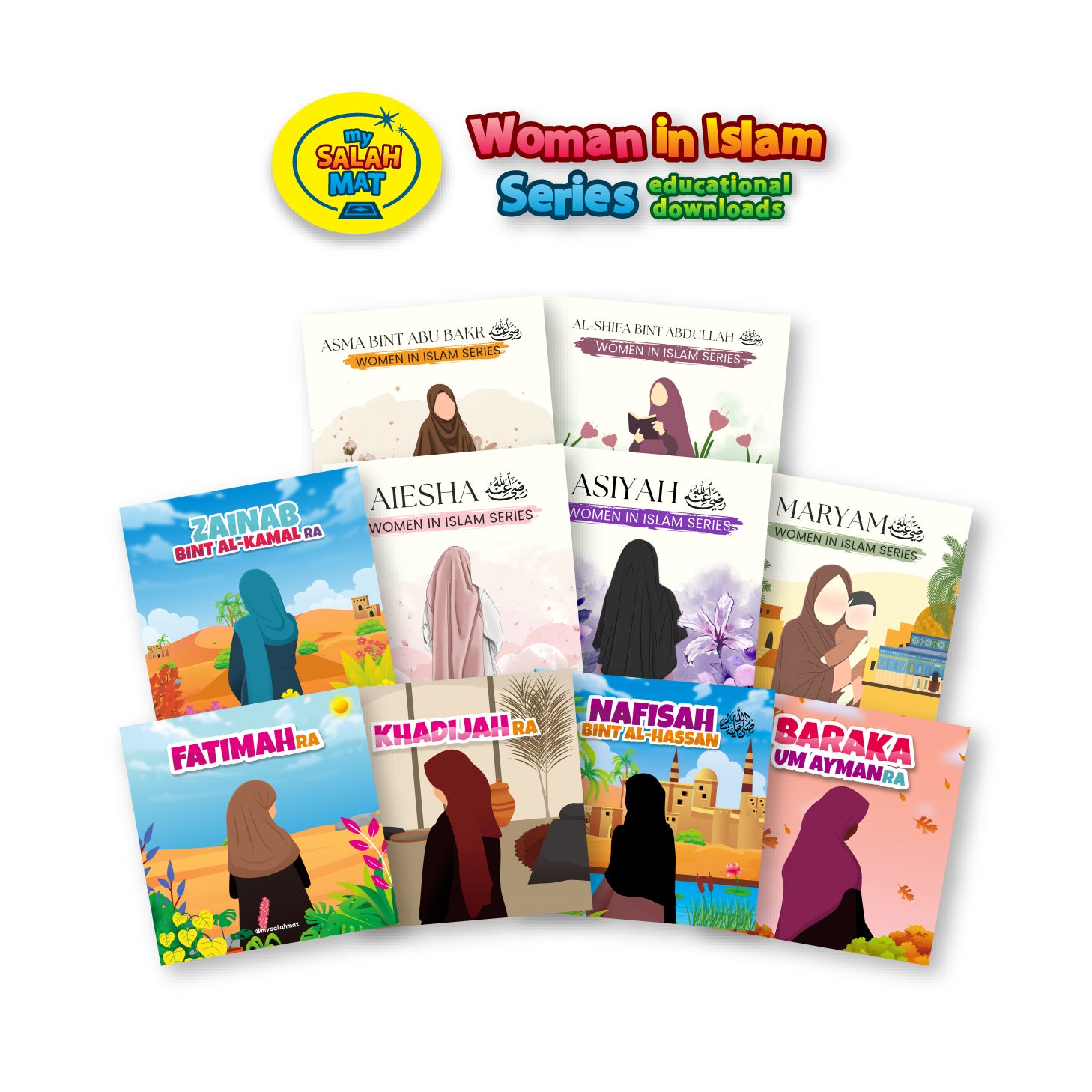 Women In Islam Educational Series, Learn about Islam, Educational PDF, Colourful download, Islam Homeschool
